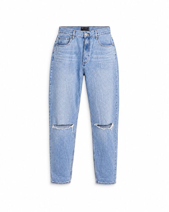 ASOS Design gaiši zili džinsi ar plēsumiem 