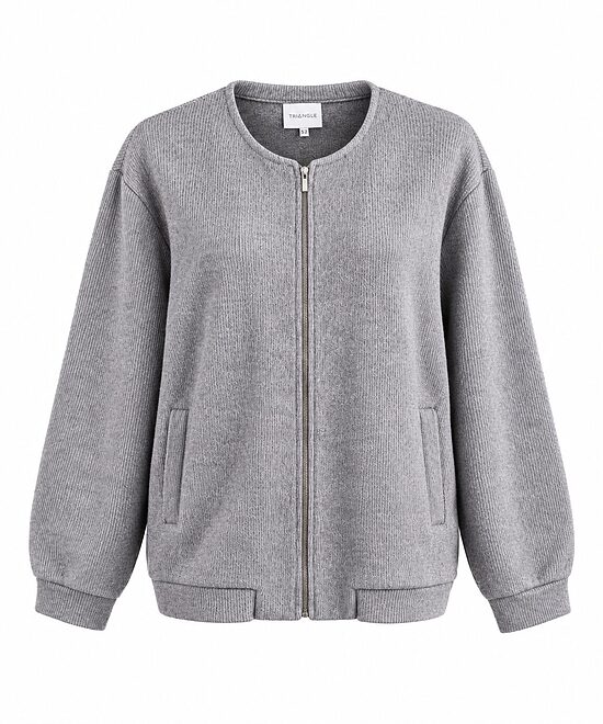 TRIANGLE grey zip-up jacket