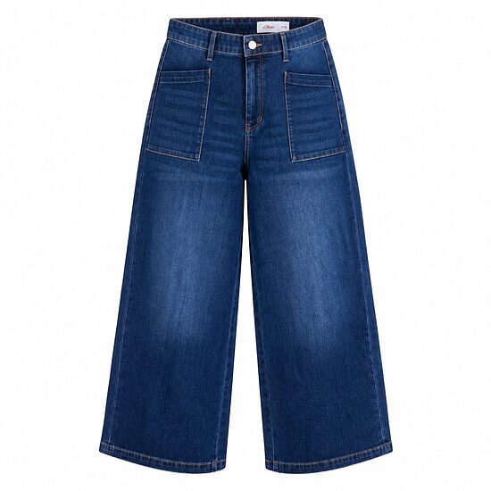 s.Oliver women's dark blue wide-leg jeans