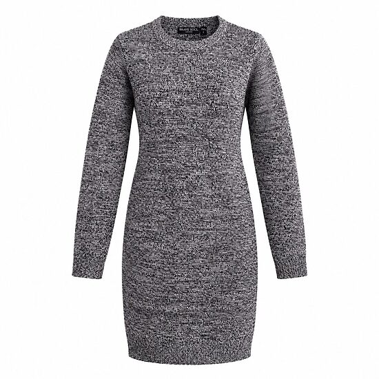 BRAVE SOUL women's grey knitted sweater dress